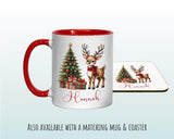 Personalised Christmas Sack - Santa Sack for Kids Presents Xmas Reindeer Tree Design Stocking Christmas Eve Bag Box for Girls & Boys XS017