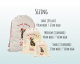 Personalised Lancashire Heeler Large Christmas Sack - Red Drawstring Bag for Xmas Presents - Christmas Eve Bag Box Decoration for Dogs XS127