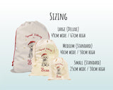 Personalised Bichon Frisé Large Christmas Sack - Red Drawstring Bag for Xmas Presents - Christmas Eve Bag Box Decoration for Dogs XS075