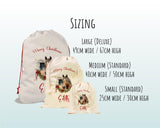 Personalised Christmas Sack - Santa Sack for Kids Presents Xmas Cute Horse Design Stocking Christmas Eve Bag Box for Girls & Boys XS059