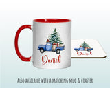 Personalised Christmas Sack - Santa Sack for Kids Presents Xmas Tree and Truck Design Stocking Christmas Eve Bag Box for Girls & Boys XS046