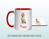 Personalised Yellow Labrador Large Christmas Sack - Red Drawstring Bag for Xmas Presents - Christmas Eve Bag Box Decoration for Dogs XS125