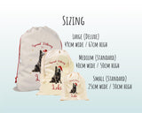 Personalised Belgian Sheepdog Large Christmas Sack - Red Drawstring Bag for Xmas Presents - Christmas Eve Bag Box Decoration for Dogs XS073
