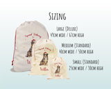 Personalised Australian Shepherd Large Christmas Sack - Red Drawstring Bag for Xmas Presents Christmas Eve Bag Box Decoration for Dogs XS070