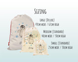 Personalised Large Christmas Sack Penguin Name Xmas Stocking Gift Stocking Rudolph Sack Red Drawstring Christmas Decoration SK109