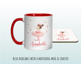 Personalised Christmas Sack - Santa Sack for Kids Presents Xmas Pink Ballerina Design Stocking Christmas Eve Bag Box for Girls & Boys XS007