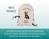 Personalised Lancashire Heeler Large Christmas Sack - Red Drawstring Bag for Xmas Presents - Christmas Eve Bag Box Decoration for Dogs XS127