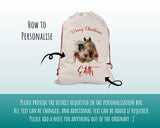 Personalised Christmas Sack - Santa Sack for Kids Presents Xmas Cute Horse Design Stocking Christmas Eve Bag Box for Girls & Boys XS059