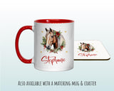 Personalised Christmas Sack - Santa Sack for Kids Presents Xmas Cute Horse Design Stocking Christmas Eve Bag Box for Girls & Boys XS058