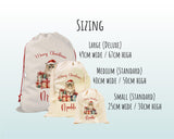 Personalised Christmas Sack - Santa Sack for Kids Presents Xmas Cute Cat Kitten Design Stocking Christmas Eve Bag for Girls & Boys XS054