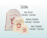 Personalised Christmas Sack - Santa Sack for Kids Presents Xmas Cute Mouse Design Stocking Christmas Eve Bag Box for Girls & Boys XS043