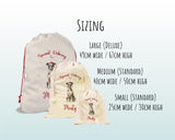 Personalised Italian Greyhound Large Christmas Sack - Red Drawstring Bag for Xmas Presents - Christmas Eve Bag Box Decoration for Dogs XS116