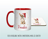 Personalised Chihuahua Large Christmas Sack - Red Drawstring Bag for Xmas Presents - Christmas Eve Bag Box Decoration for Dogs XS084