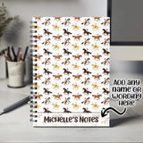 Personalised Notebook with Any Name or Message - Horse Lovers Notepad Equestrian Eventing - A5 Lined Spiral Notebook for Teachers NBK019
