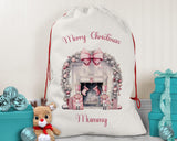 Personalised Christmas Sack - Santa Sack for Kids Presents Xmas Fireplace Stocking Design Stocking Christmas Eve Bag for Girls & Boys XS005