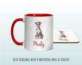 Personalised Italian Greyhound Large Christmas Sack - Red Drawstring Bag for Xmas Presents - Christmas Eve Bag Box Decoration for Dogs XS116