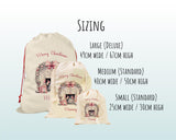 Personalised Christmas Sack - Santa Sack for Kids Presents Xmas Fireplace Stocking Design Stocking Christmas Eve Bag for Girls & Boys XS005