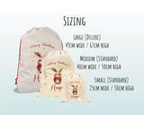 Personalised Christmas Sack - Santa Sack for Kids Presents Xmas Cute Bunny Design Stocking Christmas Eve Bag Box for Girls & Boys XS037