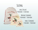 Personalised Christmas Sack - Santa Sack for Kids Presents Xmas Tree and Truck Design Stocking Christmas Eve Bag Box for Girls & Boys XS049