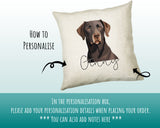 How to personalise the Chocolate Labrador name cushion - add your dog's name in the personalisation box