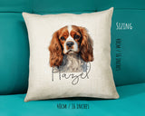 Cavalier King Charles Spaniel name cushion size guide - 40 x 40cm (16 x 16 inches)