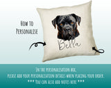 How to personalise the Cane Corso name cushion - add your dog's name in the personalisation box