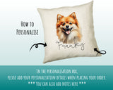 How to personalise the Pomeranian name cushion - add your dog's name in the personalisation box