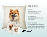How to order the Pomeranian cushion - Cover Only, Full Cushion and Pad, or Cushion+Mug+Coaster