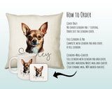 How to order the Chihuahua cushion - Cover Only, Full Cushion and Pad, or Cushion+Mug+Coaster
