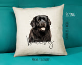 Newfoundland Dog name cushion size guide - 40 x 40cm (16 x 16 inches)