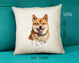 Shiba Inu name cushion size guide - 40 x 40cm (16 x 16 inches)