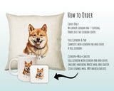 How to order the Shiba Inu cushion - Cover Only, Full Cushion and Pad, or Cushion+Mug+Coaster
