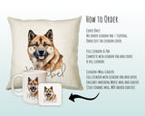 How to order the Akita cushion - Cover Only, Full Cushion and Pad, or Cushion+Mug+Coaster