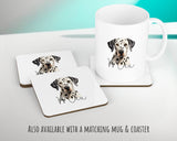 Personalised Dalmatian cushion with matching mug and coaster