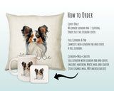 How to order the Papillon cushion - Cover Only, Full Cushion and Pad, or Cushion+Mug+Coaster
