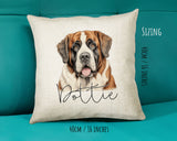 St Bernard name cushion size guide - 40 x 40cm (16 x 16 inches)