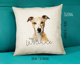Whippet name cushion size guide - 40 x 40cm (16 x 16 inches)