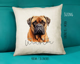 Bullmastiff name cushion size guide - 40 x 40cm (16 x 16 inches)