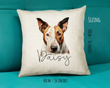 Bull Terrier name cushion size guide - 40 x 40cm (16 x 16 inches)