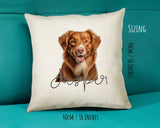 Nova Scotia Duck Tolling Retriever name cushion size guide - 40 x 40cm (16 x 16 inches)