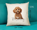 Cavapoo name cushion size guide - 40 x 40cm (16 x 16 inches)