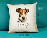 Fox Terrier name cushion size guide - 40 x 40cm (16 x 16 inches)