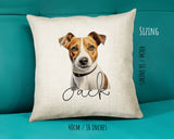 Jack Russell Terrier name cushion size guide - 40 x 40cm (16 x 16 inches)