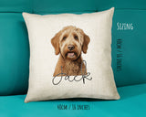 Labradoodle name cushion size guide - 40 x 40cm (16 x 16 inches)