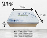 Tin sizing 195 x 125 x 50 mm