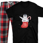 Personalised Penguin Stocking Xmas Pyjamas - T-Shirt - PJ021