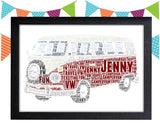 FATHERS DAY GIFT Personalised Word Art Gift Camper Gift Campervan Gifts Wall Art Wall Prints Wall Art Wall Decor Camping Touring Gift PG0063