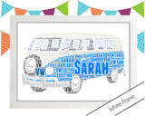 FATHERS DAY GIFT Personalised Word Art Gift Camper Gift Campervan Gifts Wall Art Wall Prints Wall Art Wall Decor Camping Touring Gift PG0063