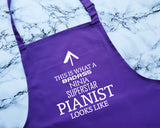 This Is What A Badass Pianist Looks Like Apron Kitchen Chefs Baking BBQ For Piano Player Musician Keyboard Band Gift For Him Her AP0761