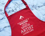 This Is What A Badass Artist Looks Like Apron Gift Cooking Baking BBQ For Fine Art Student Graduate Painter Digital Illustrator AP0782